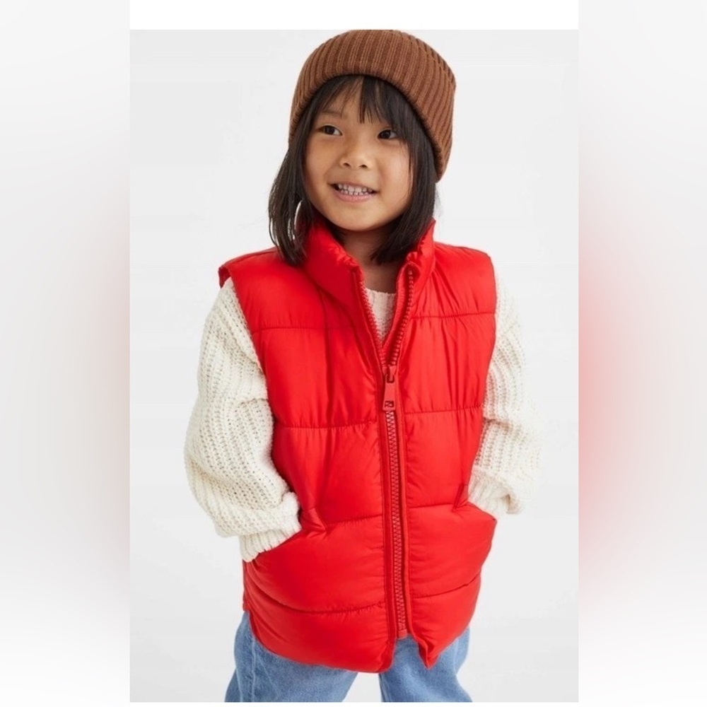 PUMA Set of 3 Girls Size 6/7 Puffer Vests Sleeveless Windbreaker Waistcoat Pink